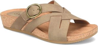 S&ouml;fft Grainger Wedge Sandal in Stone at Nordstrom Rack, Size 6.5