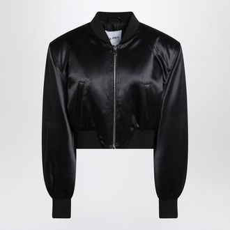 The Attico Shiny Cropped Bomber