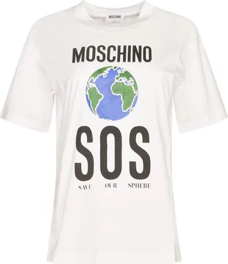 Moschino Stijlvolle T-shirts en Polos - Dames - T-shirts - Wit - L - Tops