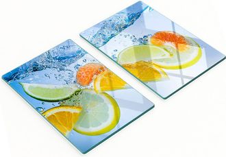 OEM Tablas De Servir De Cristal Para Cocina Con Dise&ntilde;o De Agua C&iacute;trica, 2x40x52 Cm