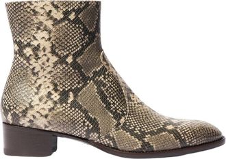 Scarosso Python enkellaarsjes - Heren - Enkellaarsjes - Veelkleurig - 43 EU - Leer - Schoenen