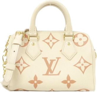 Louis Vuitton Cream White Leather Boston Bag (Pre-Owned)