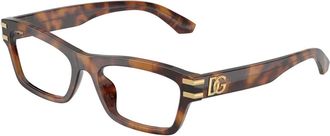 Dolce & Gabbana Rechthoekig montuur - Dames - Accessoires - Bruin - Maat: 54 MM