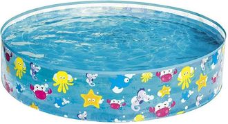 Trade Shop Trade Shop - Piscina Rigida Autoportante 122x25cm Fuori Terra Fantasia Mare Per Bambini 55028