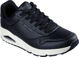 Skechers Mens Uno-Tailored Air Sneaker, Black/White, 8.5 UK