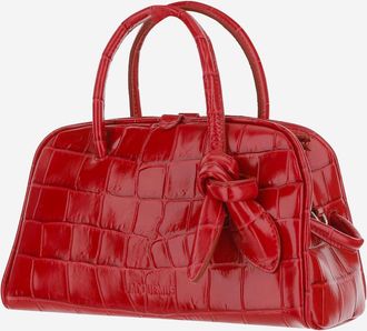 Jacquemus Womens Travel Bag Le Calino Red Suede Handbags Hand