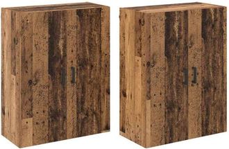 vidaXL Wall Mounted Cabinets 2 pcs Old wood 69.5 x 34 x 90 cm Vidaxl