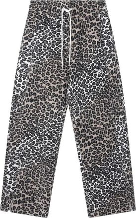 10 Days Soft Scuba Pants Leopard - Dames - Wijde Broeken - Grijs - XS - Polyester - Broeken