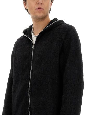 Our Legacy Hairy Wool Zip-Up Cardigan - Black