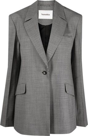 Nanushka Puppytooth Oversized Blazer