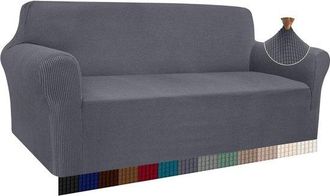 OEM Funda El&aacute;stica Moderna De Jacquard De Alta Elasticidad Para Sof&aacute; De Sal&oacute;n - 3 Plazas, Gris - Protector Para Perros Y Mascotas