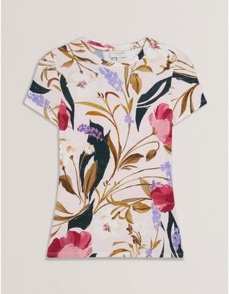 Ted Baker Womens Slim Fit Crew Neck Short Sleeve T-Shirt - Pl Pink - Size: 10