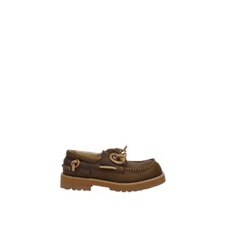 Moschino Schoenen, Heren, Bruin, 41 EU, Leer, Gedragen Kalfsleren Boot Loafers