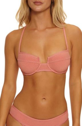 Isabella Rose Taylor Como Underwire Bikini Top in Blush at Nordstrom, Size Medium