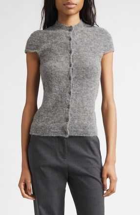 Paloma Wool Refian Cap Sleeve Alpaca Blend Cardigan in Grey at Nordstrom, Size Small
