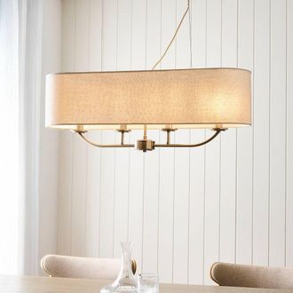 Pagazzi Marston Satin Nickel Pendant in Cream