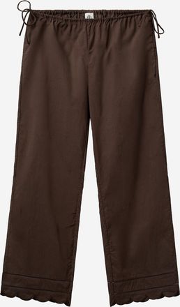 The Garment Pantaloni The Garment Kirsten in cotone con orlo smerlato