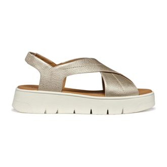 Geox D Dandra 40 Sandals - female - Geox - Flat Sandals - Yellow - 6 UK - Shoes