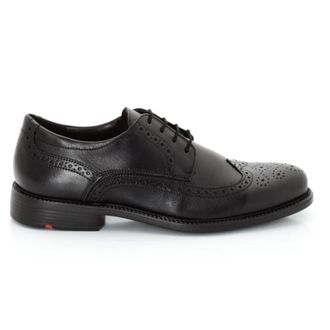 Lloyd Klassieke Derby Tie Brogue Schoen - Heren - Nette schoenen - Zwart - 40 1/2 EU - Leer - Schoenen