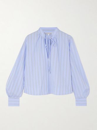 Veronica Beard Blusa In Cotone A Righe Con Laccetto Kaits