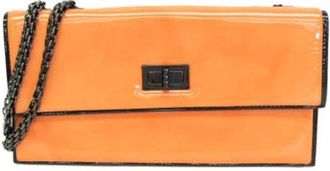 Chanel Pre-owned Clutches, female, Orange, Size: ONE SIZE Pre-owned Leather Clutch