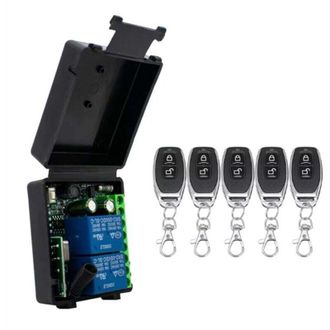 OEM Receptor De Control Remoto Inal&aacute;mbrico De 433 Mhz, 2 Canales, Rel&eacute;, Ca 85-256 V, Cortina De Iluminaci&oacute;n Para Puerta De Garaje -crezuo