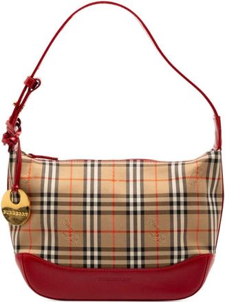 Burberry Pre-owned Shoulder Bags, female, Brown, Size: ONE SIZE Pre-owned Hobo Bag with Strap