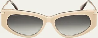 Max Mara Beth Acetate & Metal Cat-Eye Sunglasses
