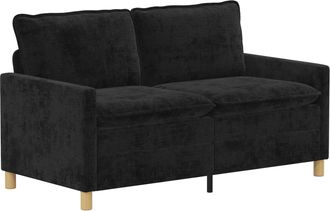 vidaXL Sof&aacute; Negro 156 X 81 X 87,5 Cm Poli&eacute;ster Vidaxl