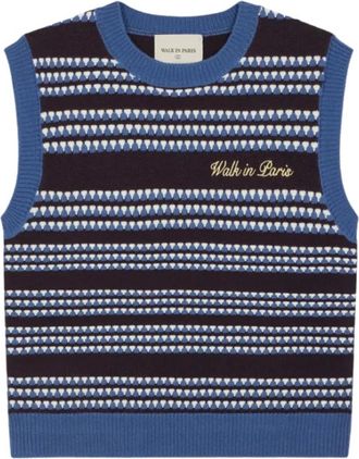 Walk In Paris Maglia Senza Maniche - - Knitwear - Uomo - Blu - M