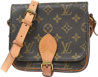 Louis Vuitton Cartouchiere Monogram Canvas Brown Canvas Handbag (Pre-Owned)