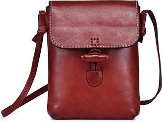 OLD TREND Ixia Genuine Leather Minimal Everyday Crossbody in Brown at Nordstrom