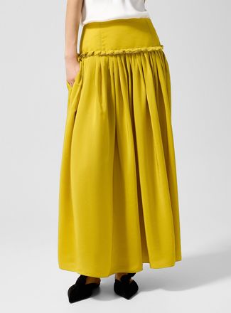 Lanvin Womens Charming ruffled crepe skirt