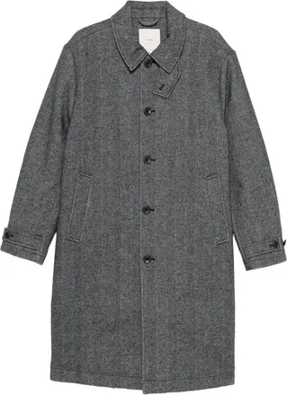 Calvin Klein Single-breasted Herringbone Coat