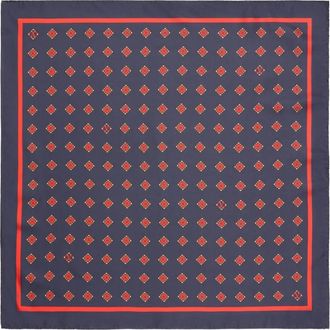 Valentino Garavani Opticool silk scarf - men - Silk - One Size - Blue