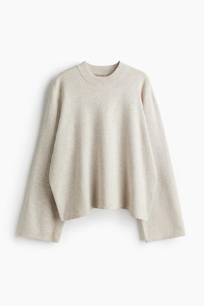H&M Oversized Pullover - Hellbeigemeliert