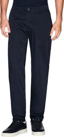A|X Armani Exchange Cotton-Blend Slim-Fit Trousers - Blue