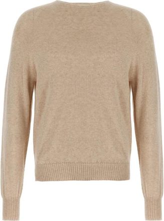 Maryya Cashmere Katoen Trui - Heren - Ronde hals truien - Beige - XL - Katoen - Truien & Vesten