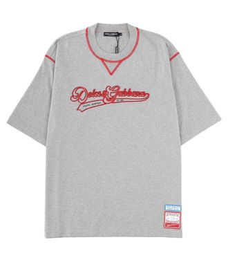 Dolce & Gabbana Grey Embroidery T-Shirt