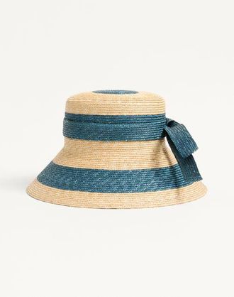 Valentino Garavani VLogo Signature Straw Bucket Hat Wo