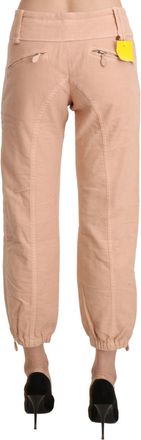 Ermanno Scervino Womens Cropped Cotton Trousers Beige