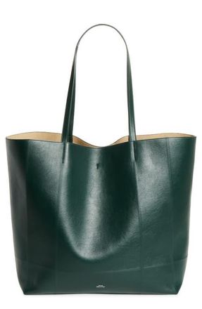 Toteme Roam Leather Tote in Dark Green at Nordstrom
