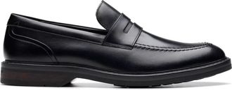 Clarks Loafer met Gedempte Binnenzool - Heren - Loafers - Zwart - 44 1/2 EU - Leer - Schoenen