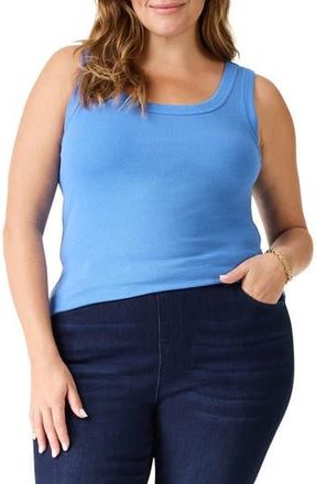 Nic+Zoe Perfect Knit Rib Scoop Neck Tank in T Blue at Nordstrom Rack, Size 2X