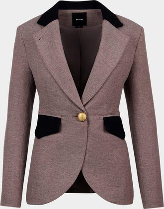Smythe Blocked Seamed Blazer