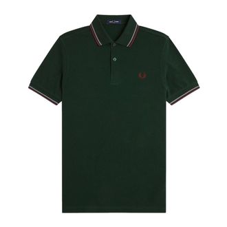 Fred Perry Polo Shirts, male, Green, Size: 3XL M3600 Polo Shirt