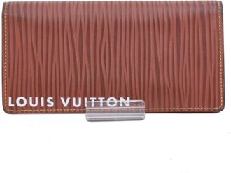 Louis Vuitton Brown Leather Wallet (Bi-Fold) (Pre-Owned)