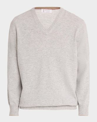 Brunello Cucinelli Men & apos;s Cashmere V-Neck Sweater
