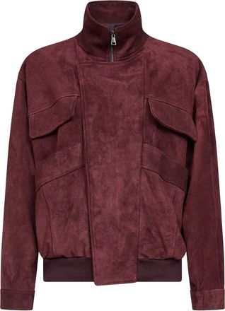 Blanca Vita zip pocket jacket - women - Calf Suede - M - Red
