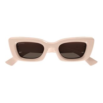 Gucci GG1827S002 Rectangle Full Rim Sunglasses - Pink